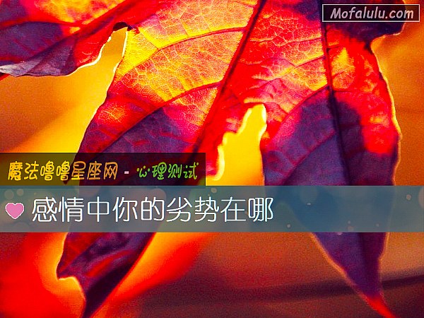 感情中你的劣势在哪