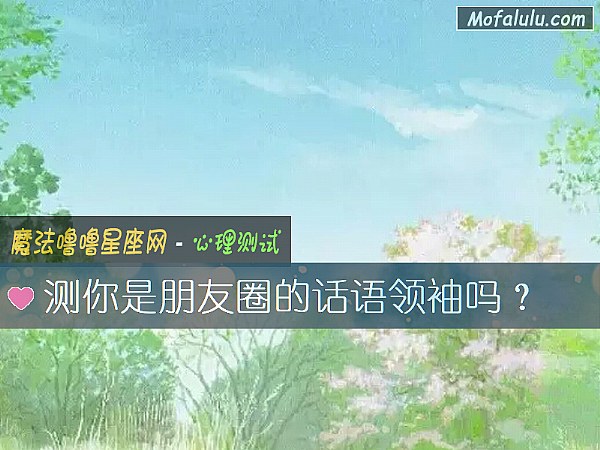 测你是朋友圈的话语领袖吗？