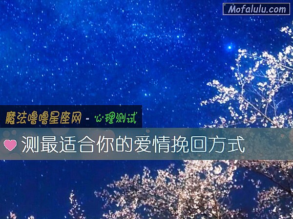 测最适合你的爱情挽回方式