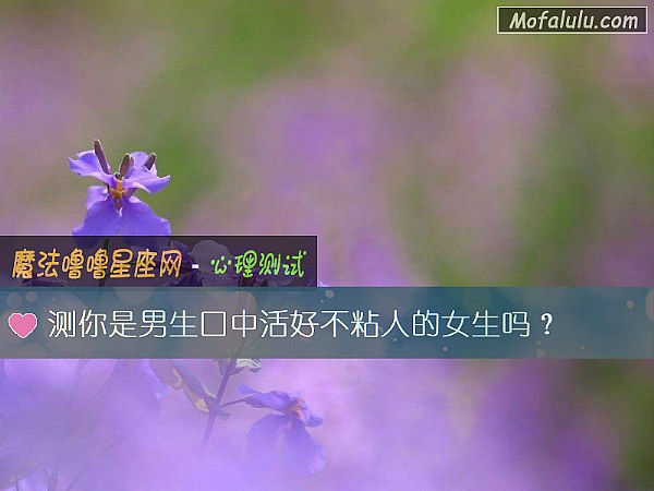 测你是男生口中活好不粘人的女生吗？