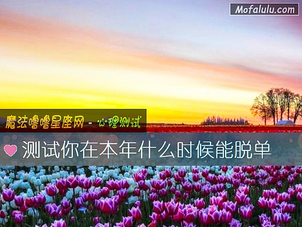 测试你在本年什么时候能脱单