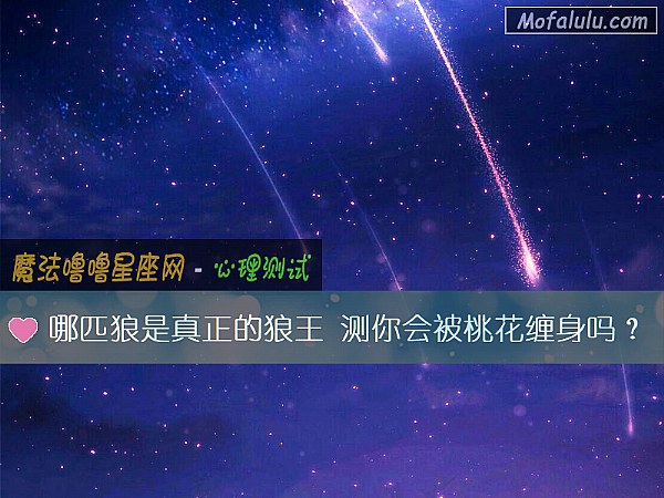 哪匹狼是真正的狼王 测你会被桃花缠身吗？