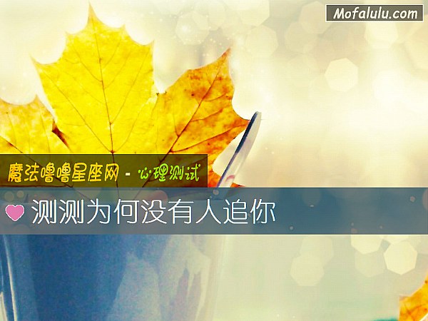 测测为何没有人追你