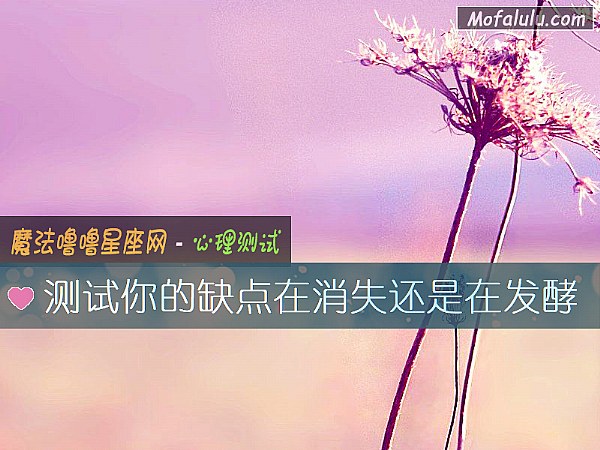 测试你的缺点在消失还是在发酵