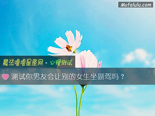 测试你男友会让别的女生坐副驾吗？