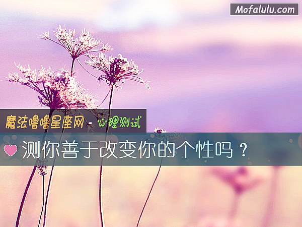 测你善于改变你的个性吗？