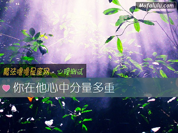 你在他心中分量多重