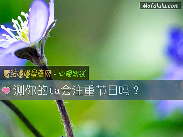 测你的ta会注重节日吗？