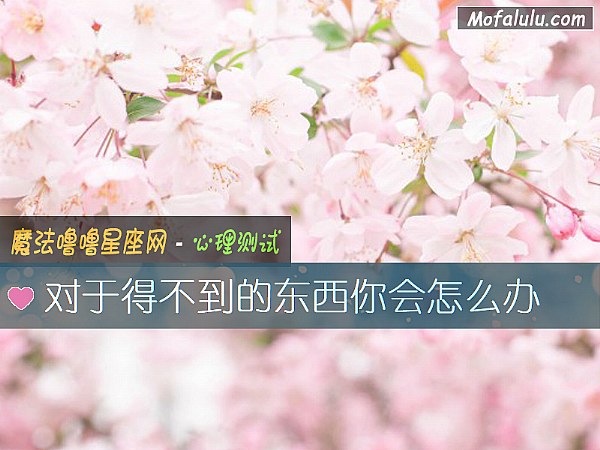 对于得不到的东西你会怎么办