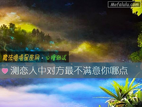 测恋人中对方最不满意你哪点 测恋人中对方最不满意你哪点
