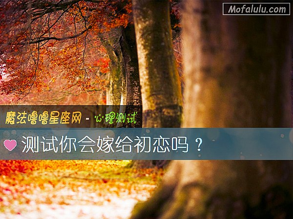 测试你会嫁给初恋吗？