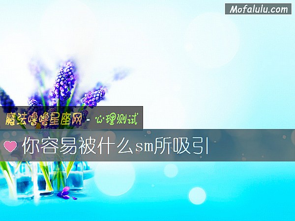 你容易被什么sm所吸引 你容易被什么sm所吸引